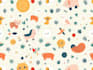 create seamless pattern design for kids textile home deco
