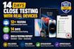 provide 12 tester google play testers android app testing beta testing