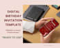 design digital birthday invitation canva template