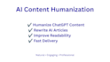 humanize ai content and rewrite chatgpt text