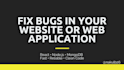 fix frontend and backend bugs in your react nodejs web app