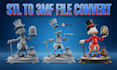 convert stl to multicolor 3mf, split and slice for bambu studio ams 3d printing