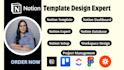 do customised notion template notion dashboard website notion consultant expert