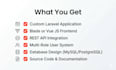 develop a laravel web application with blade or vue js frontend