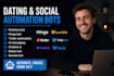 code tinder dating bot, swipe bot, bumble bot, badoo, onlyfans bot, hinge bot