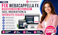 fix webacappella fx responsive design mobile layout SEO migration website issues