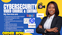 create cybersecurity video course, skool online course PPT slides, course slides