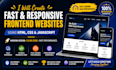 create responsive frontend website using HTML CSS javascript