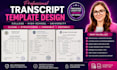 design professional college transcript, high school and university transcript