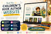 children book author website, author website design, book author website