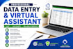 do data entry, web research and copy paste tasks