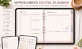 design etsy digital planner, hyperlinked planner and journal