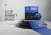design german product label packaging software box mockup 3d product rendering