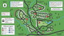 custom hiking map, campground map, outdoor adventure, tourism map design