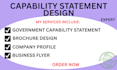 write and design government capability statement, business capability statement