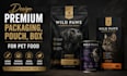 design premium packaging, pouch, box for pet food