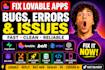 fix lovable ai issues, bugs, errors, supabase replit bolt new app lovable to ios