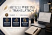 write articles and translate text