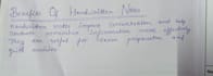 provide beautiful handwritten notes