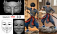convert 2d to 3d, sketch to 3d printable stl, figurine for 3d printing