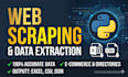 do web scraping, data extraction and web crawling using python