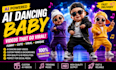 make funny ai animated baby dance reels