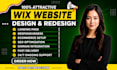 design wix website redesign wix website ecommerce website wix expert wix studio