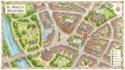 design guide map, location map, walking map, attraction map and tourist map