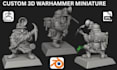 sculpt 3d miniature model tabletop mini figure warhammer