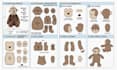 create a custom plush toy reference sheet with sewing pattern and details