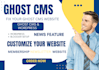 install, customize and fix ghost cms website and blog