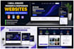 create a responsive HTML CSS javascript website