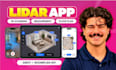 lidar app for 3d scanning, measurement, floor plan using arkit and roomplan API