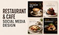 design engaging social media posts for restaurant and cafe