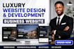 build a luxury website, website design and development, business website design