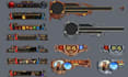 create pixel art game icons, ui, hud elements and button