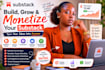 setup substack account substack newsletter template and  substack publication