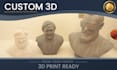personalized bust sculpt from photo, custom 3d printed portrait bust head statue