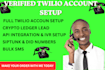 setup twilio SMS, IVR, sip trunk and voip solutions