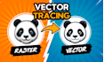 manually vector trace, redraw logo, icon or image to vector