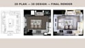 create professional 3d kitchen design and realistic rendering