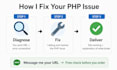 fix php issues and debug php code errors