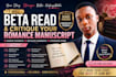 beta read your romance critique manuscript and provide detailed inline feedback
