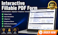 create an interactive fillable PDF form with auto calculations and  esignature