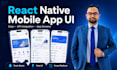 build react native expo mobile app UI with API integration