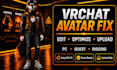 make vrchat avatar rigging, quest and PC ready 3d avatar model