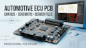 design automotive ecu pcb, can bus, schematic and gerber files
