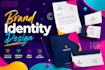 design custom printable business card, stationery set, folder design