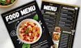 create restaurant flyer, food menu, editable canva template design