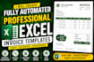 design a professional automated excel invoice templets
